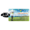Brushed Aluminum Slip-In Pocket Luggage Bag Tag (Full Color)