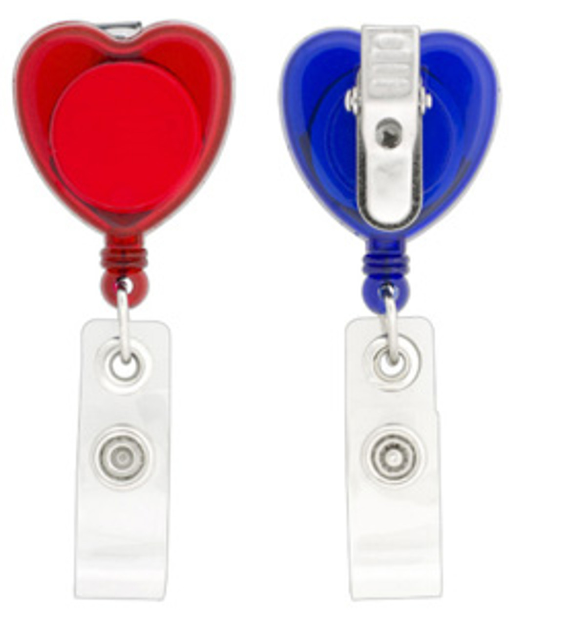 Plain Heart Shaped Badge Reel with PVC Strap & Swivel Alligator Clip -  Kenny Products