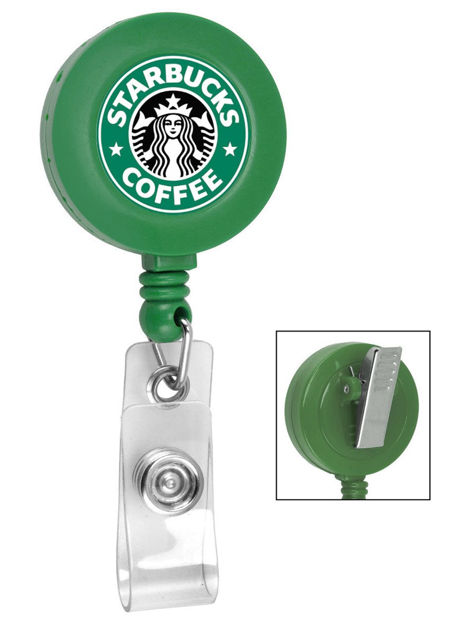 Round Retractable Badge Reel with Swivel Clip - Full Color Print