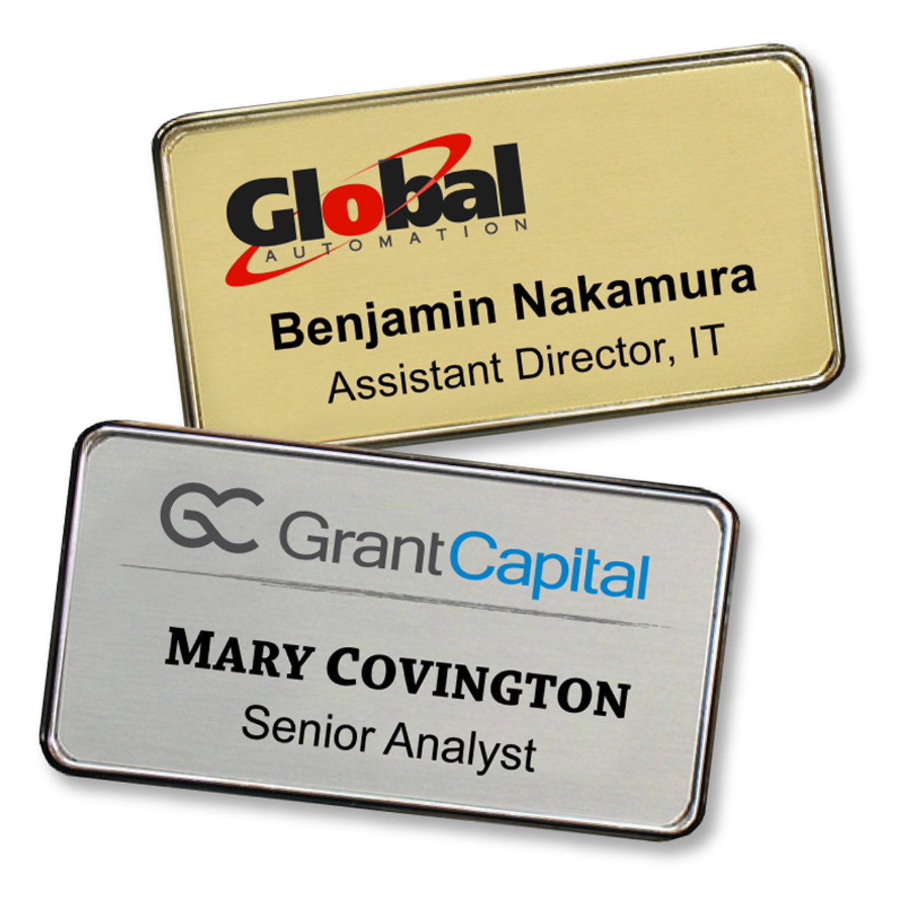 Name Tags - Executive Metal w/ personalization (1.50x3) - Kenny Products