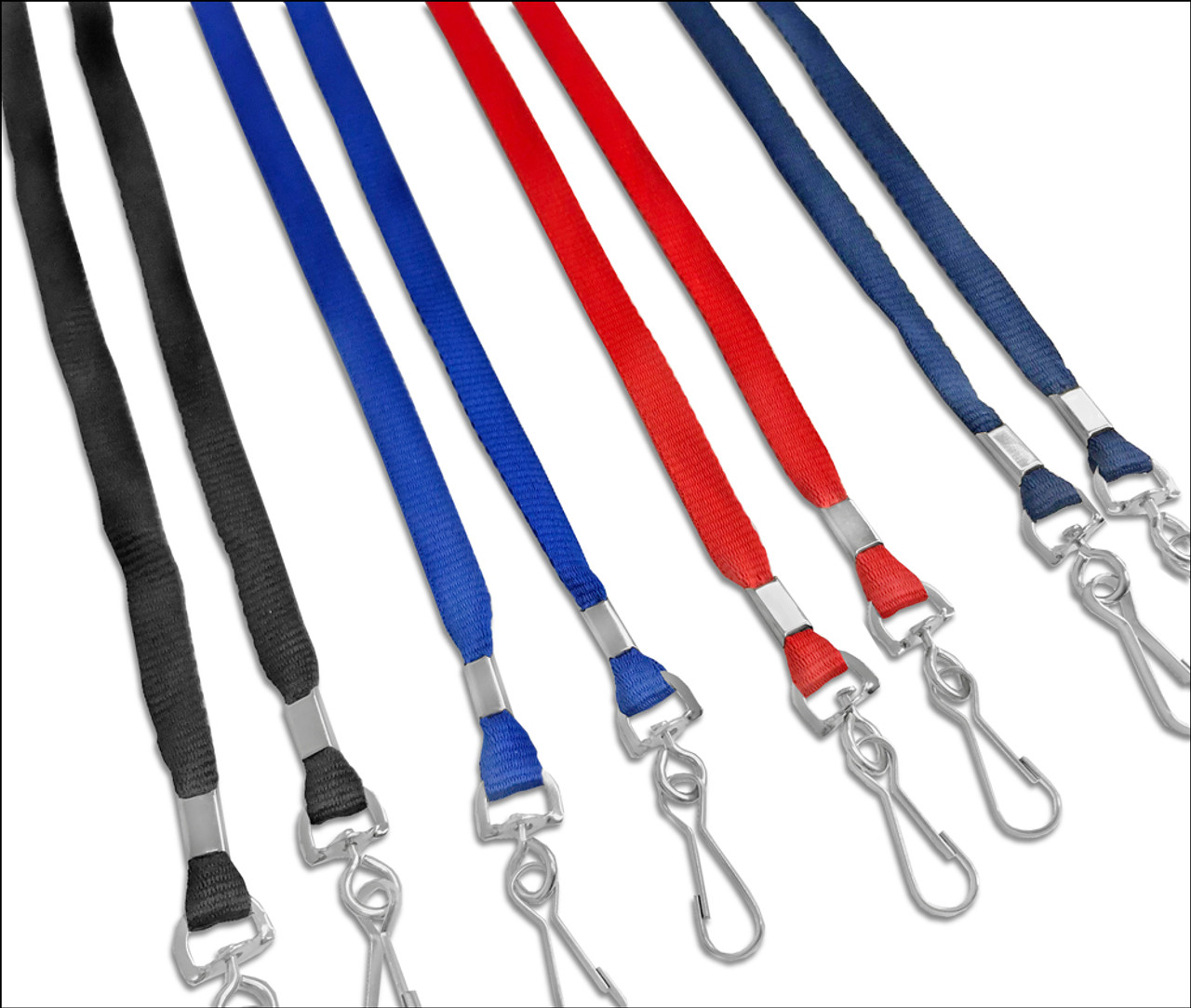 Thin Cord Open Ended Lanyard for Badge, J-Hooks