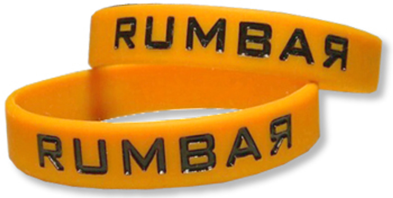 Orange Custom Wristbands  Debossed Silicone Bracelets