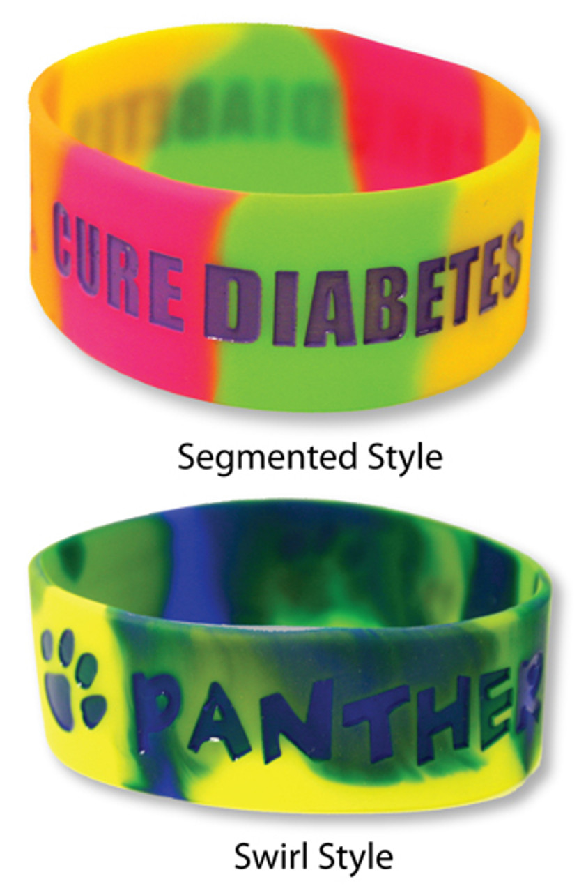 1 Multi-Color Custom Silicone Wristbands - Kenny Products