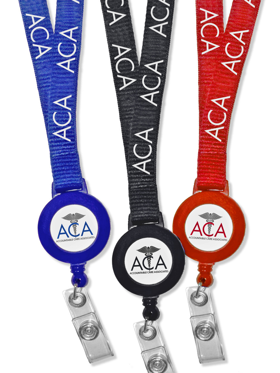 Lanyards with Retractable Badge Reel 100 Qty