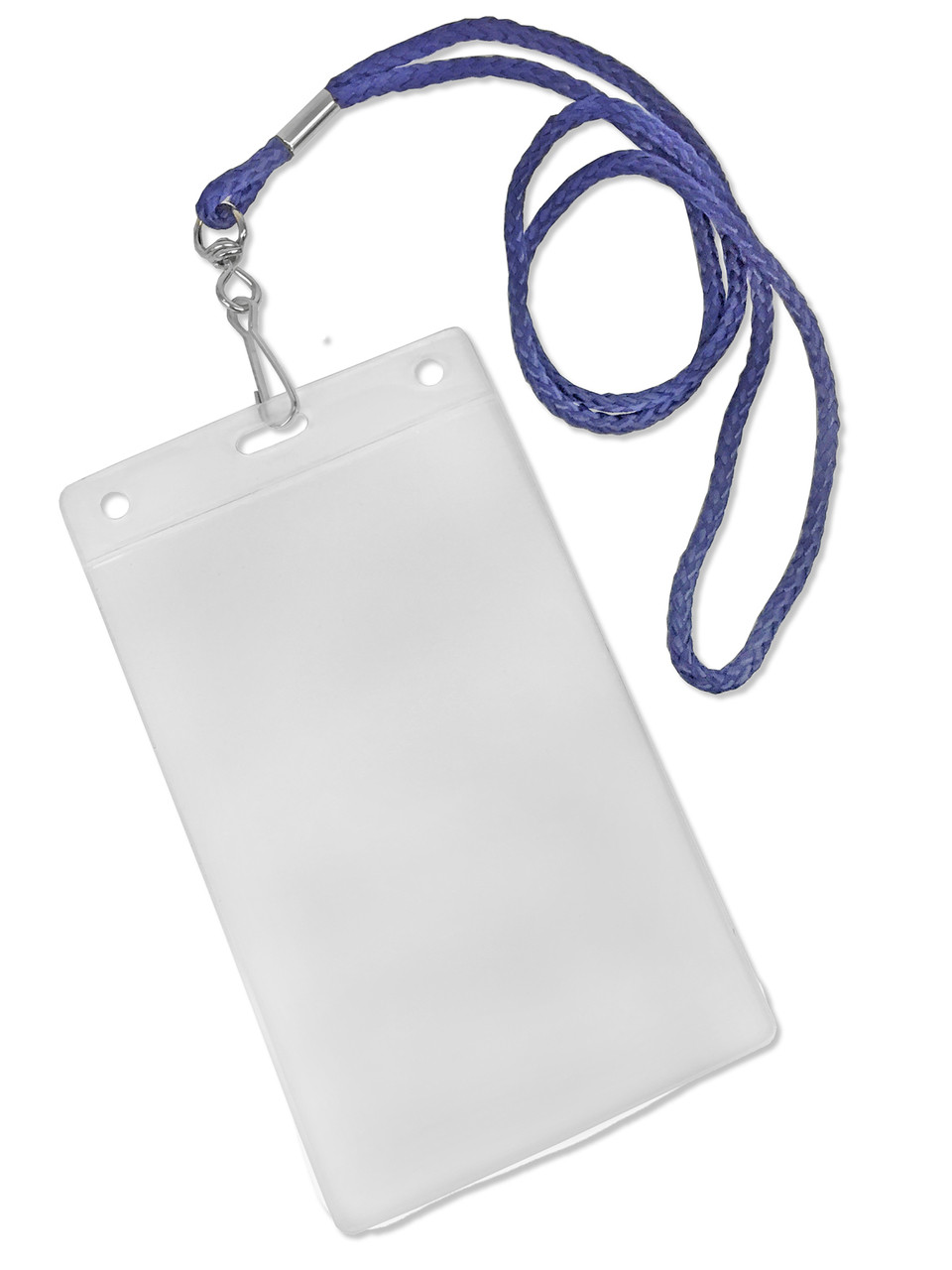 Badge I.D. Swivel Clip Lanyard Silver Color