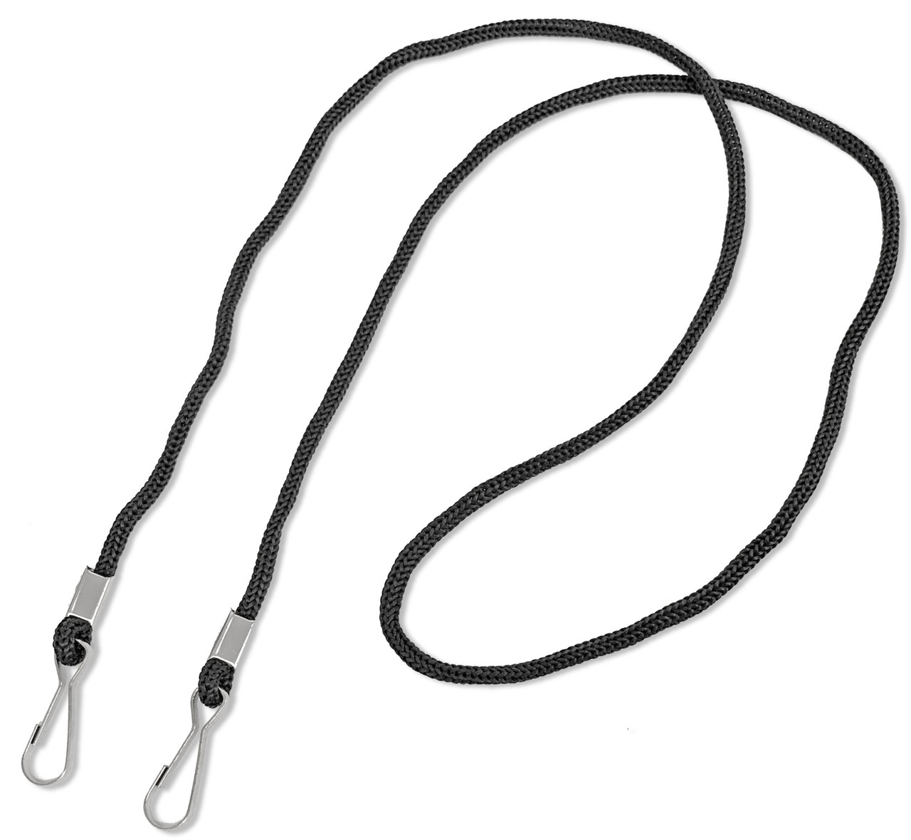 Black Open Ended Lanyard with Two Swivel Hooks (pack of 100)