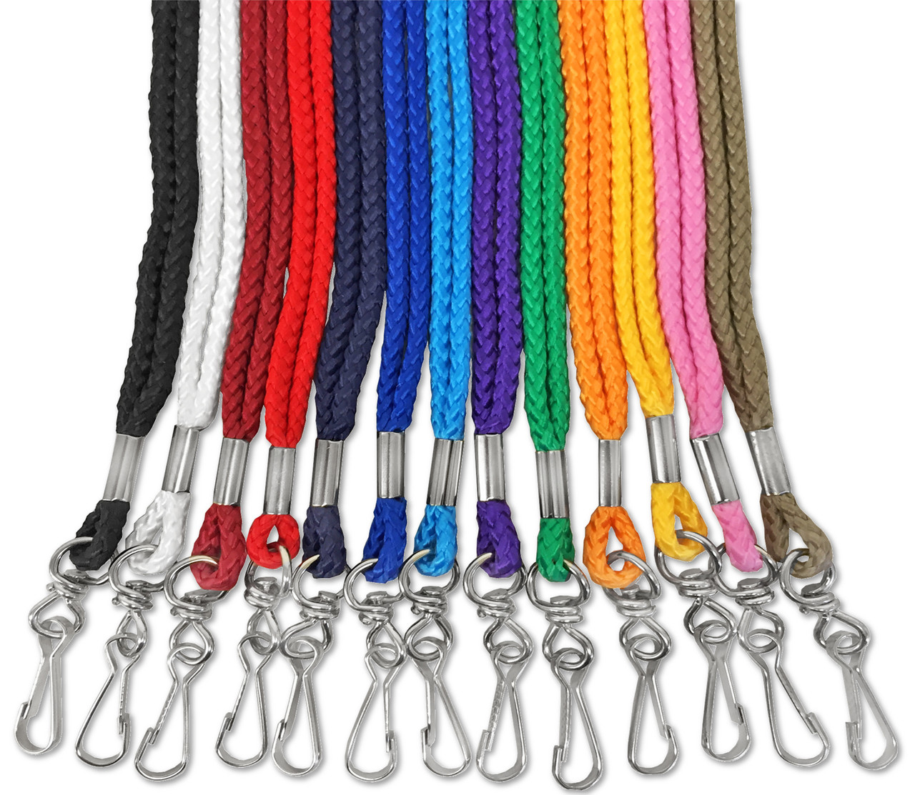 Round Lanyards with Swivel J-Hook & Vertical Badge Holders 5.75x3