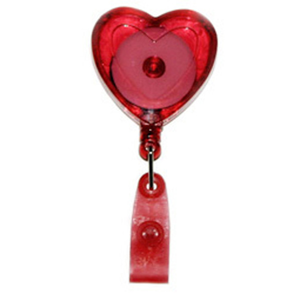 Heart-Shaped Badge Reel with Strap