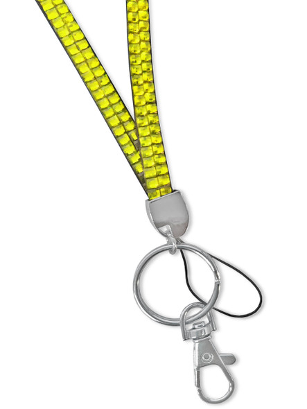 Breakaway 3 in 1 Rhinestone LANYARD Retractable Reel & Horizontal