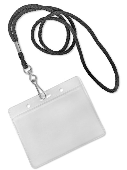 Lanyards with Horizontal Badge Holder 100 Qty