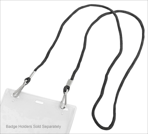 C-Line Black Flat Lanyard with Swivel Hook 100pk - CLI-89301