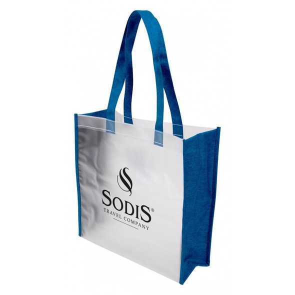 Matte Clear Vinyl Tote Bag -  12"l x 4 1/8"w x 12"h