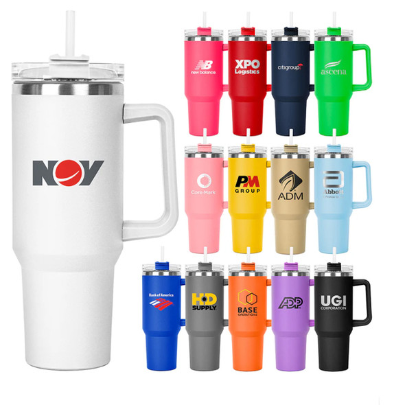 Trumbull Dual Wall No-Spill Vacuum Mug with Straw 27 oz. - Kenny