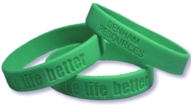 Debossed Custom Silicone Wristbands