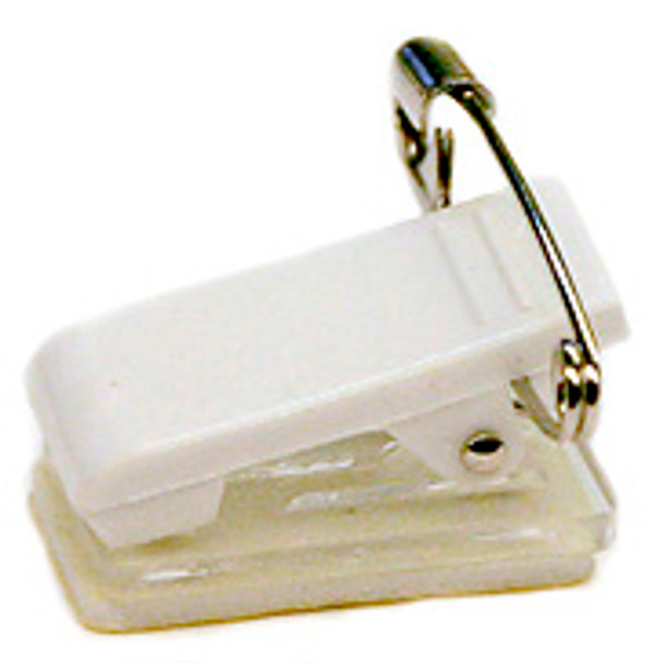 Plastic Clip & Pin with Adhsive Pad, 1"