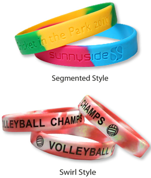 Multi-Color Custom Silicone Wristbands