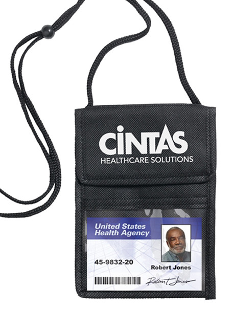 Economy Non-Woven Tradeshow Badge Holder - Screen-Printed