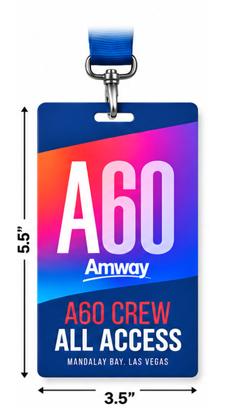 Event Badge Credential Cards, Full Color - 5.5 x 3.5