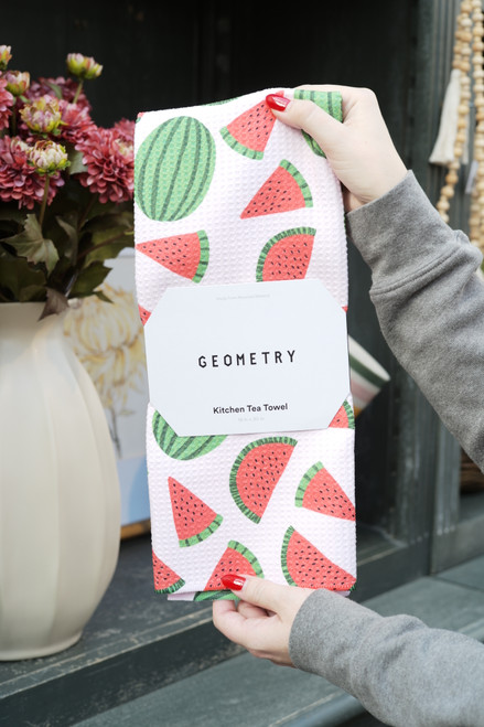 Geometry Sweet Watermelon Tea Towel
