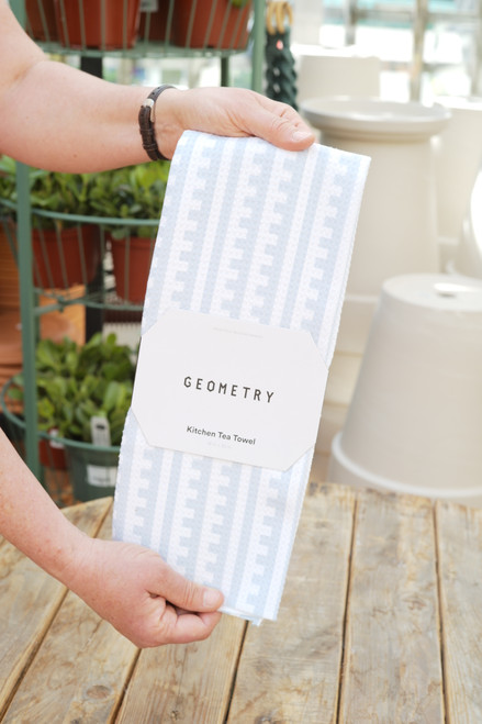 Geometry Fresh Linen Tea Towel