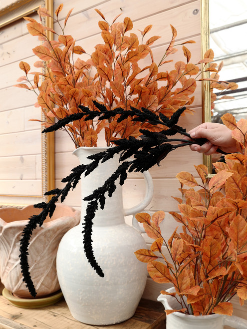 37" Amaranthus Stem in Black (Faux)