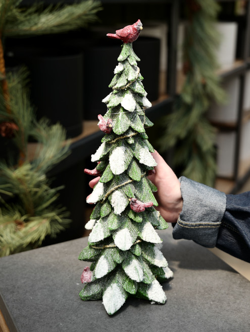 15.25" Decorative Cardinal Tree