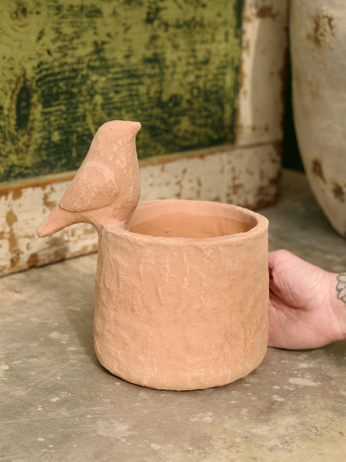 5.5" Bird Pot in Terra Cotta