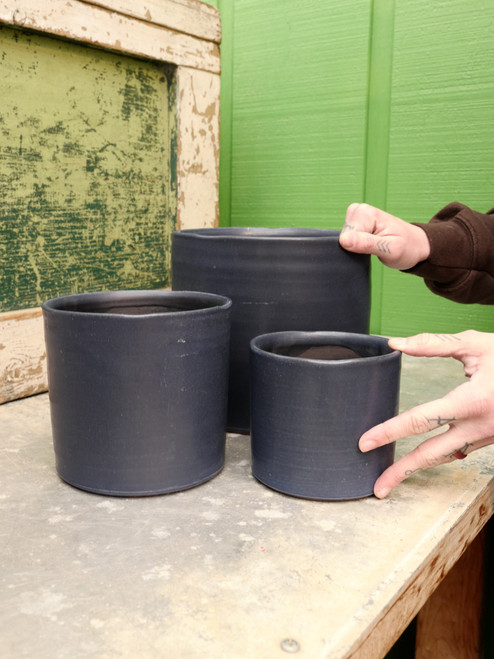 4.25" Studio Cachepot in Navy