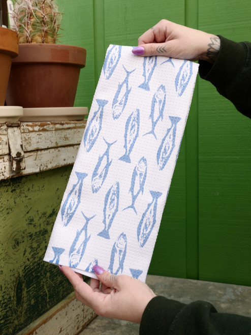 Geometry Costal Catch Tea Towel