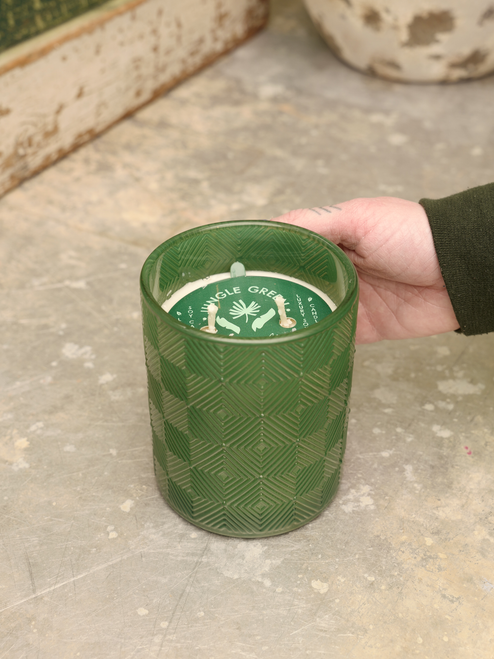 16.5oz Glass Candle in Jungle Green Magnolia