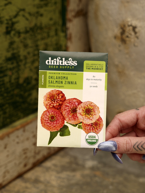 Driftless Seed Oklahoma Salmon Zinnia