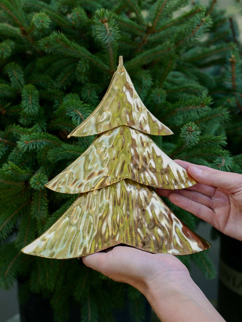 9.25" Hammered Metal Tree