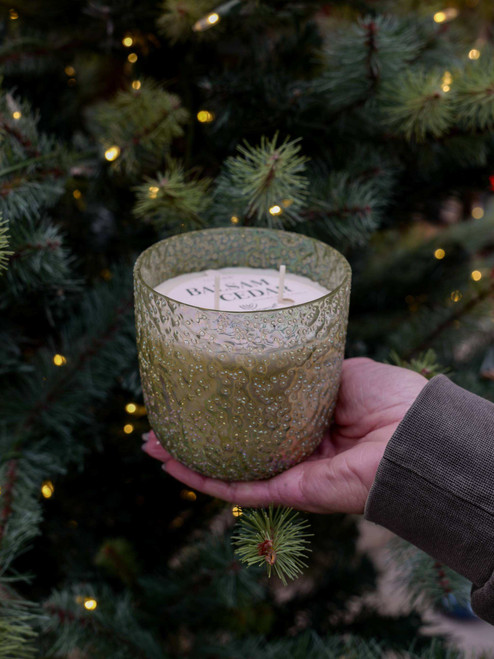 Balsam & Cedar Candle in Beaded Glass Votive