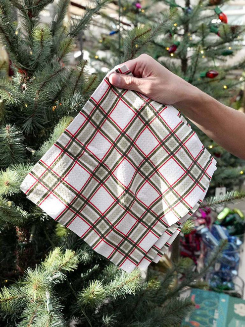 Geometry Stocking Plaid Dishcloth Set
