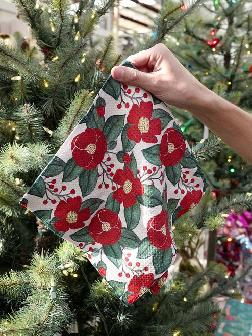 Geometry Winter Camellia Dishcloth Set