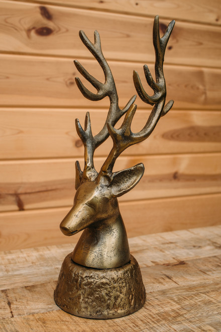 15.25" Bronze Deerhead
