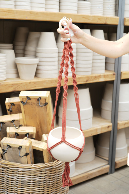 30" Macramé Plant Hanger in Cedar