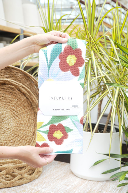 Geometry Floral Fields Tea Towel