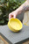 5.5" Bergs Hoff Glazed Saucer in Yellow