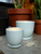 7.5" Egg Pot w/Saucer in Light Blue