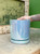 6.5" Iridescent Pot w/Saucer in Blue