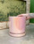 6.5" Iridescent Pot w/Saucer in Pink