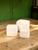 3.5" Square Dipped Glaze Pot in White