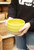 Sandwich Medium Ribbed Planter in Yellow