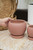 6" Bolle Pot w/Saucer in Dusty Rose