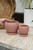 4.25" Bolle Pot w/Saucer in Dusty Rose