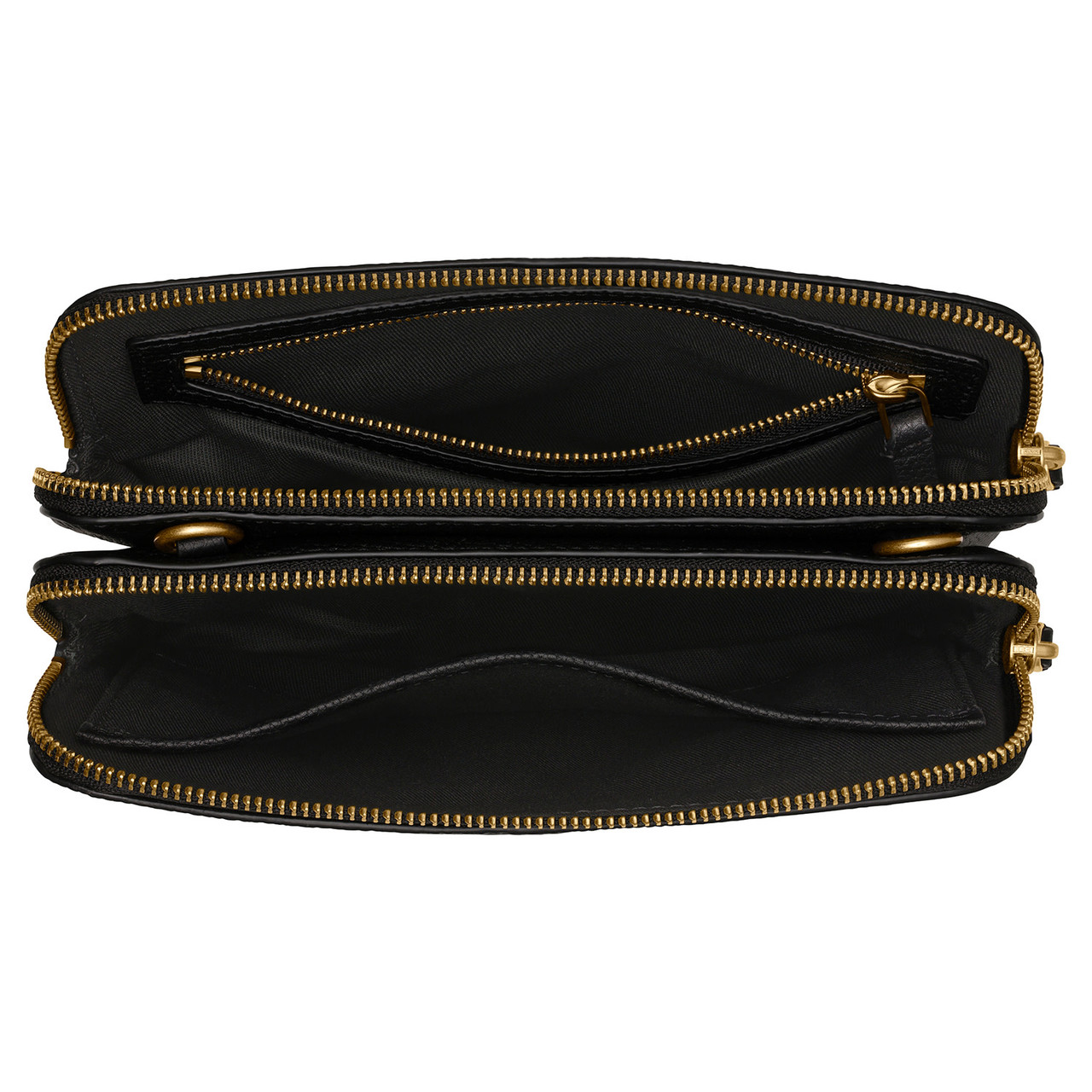 Lilly Double Zip Crossbody Black Oroton