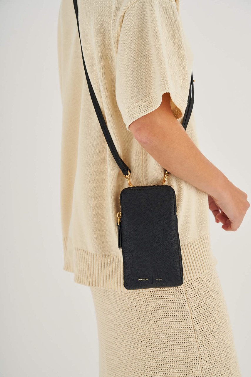 【OROTON】Lilly Phone Crossbody/スマートフォンポーチ Lilly Phone Crossbody - Black | Oroton
