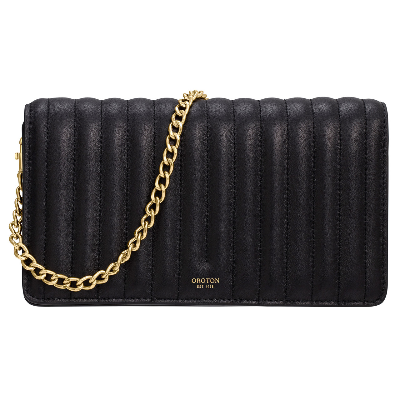 【OROTON】Fay Medium Chain/2WAY/キルティングショルダー/人気 Fay Medium Chain Crossbody - Black | Oroton