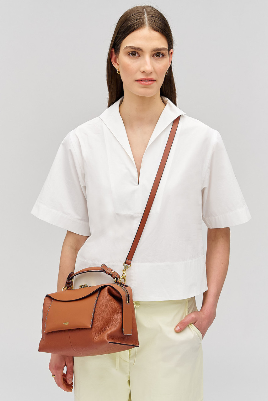 ★Oroton★MICA SMALL BOWLER ハンドバッグ ショルダーバッグ MICA BOWLER - Brandy | Oroton